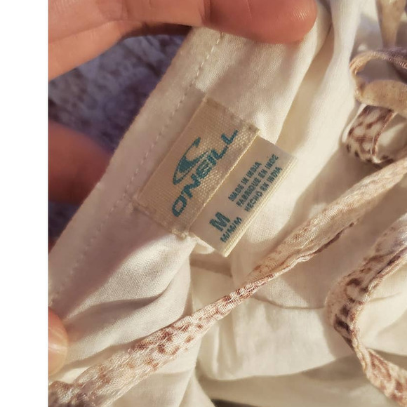 NWT! O'Neill Pink Print Lightweight Summer Handkerchief Hem Dress Size M (Youth) - Picture 5 of 9